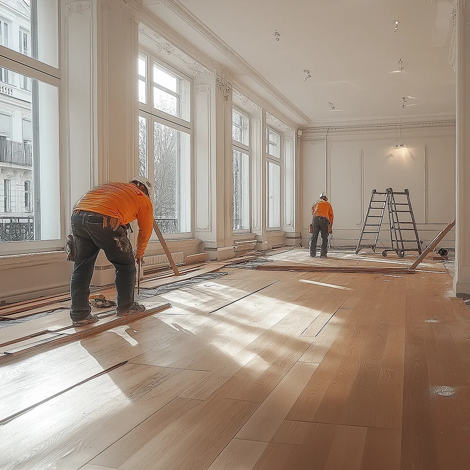 عمال تركيب الباركيه